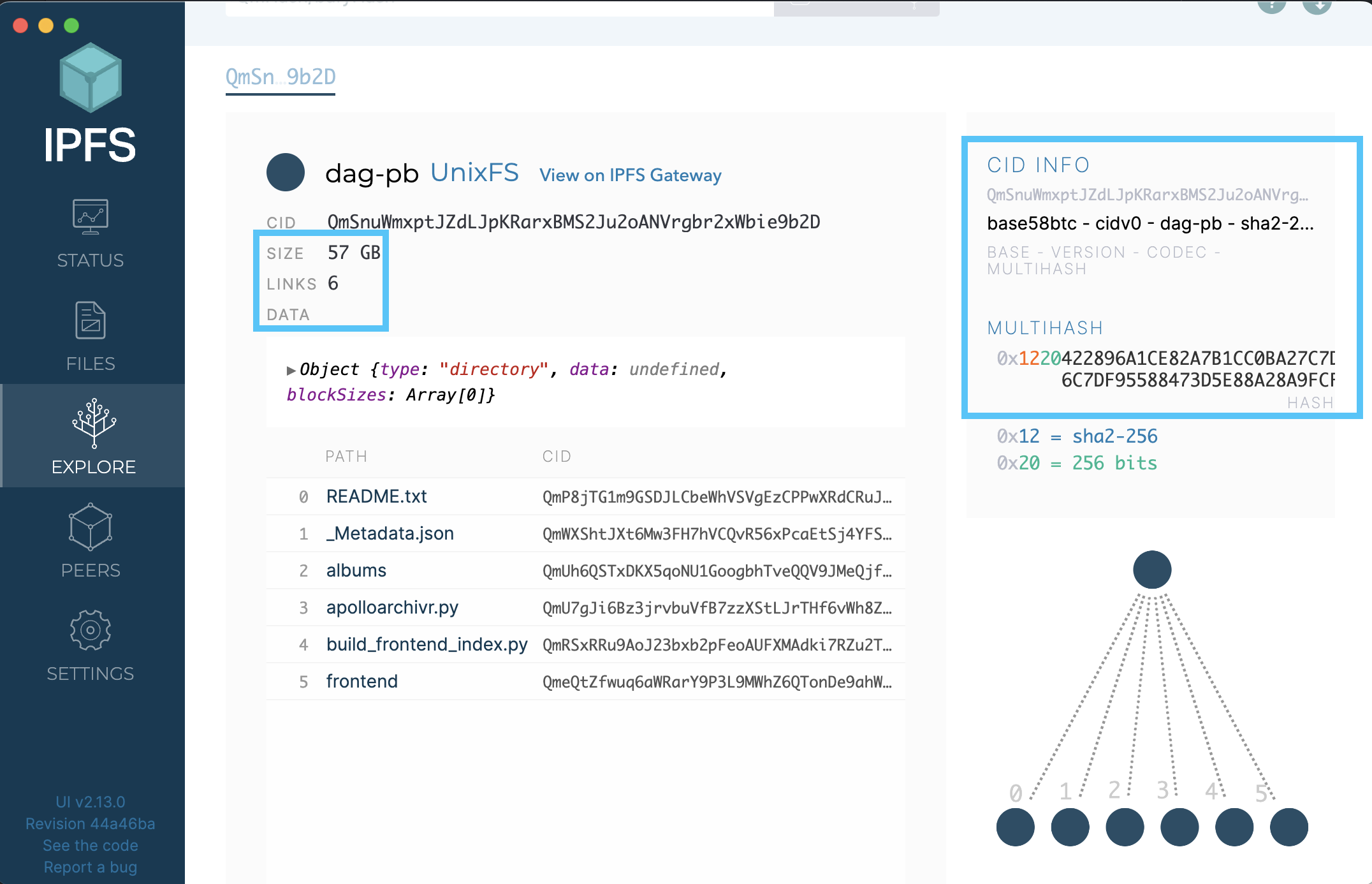 Explore and IPFS File